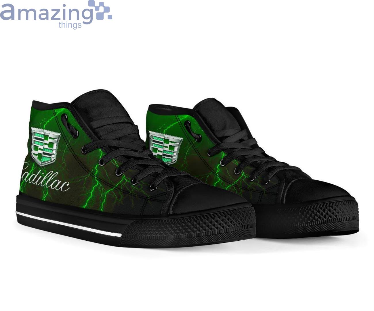 Cadillac Thunder and Lightning Green High Top Shoes image Cadillac Thunder and Lightning Green High Top Shoes Product Photo 3