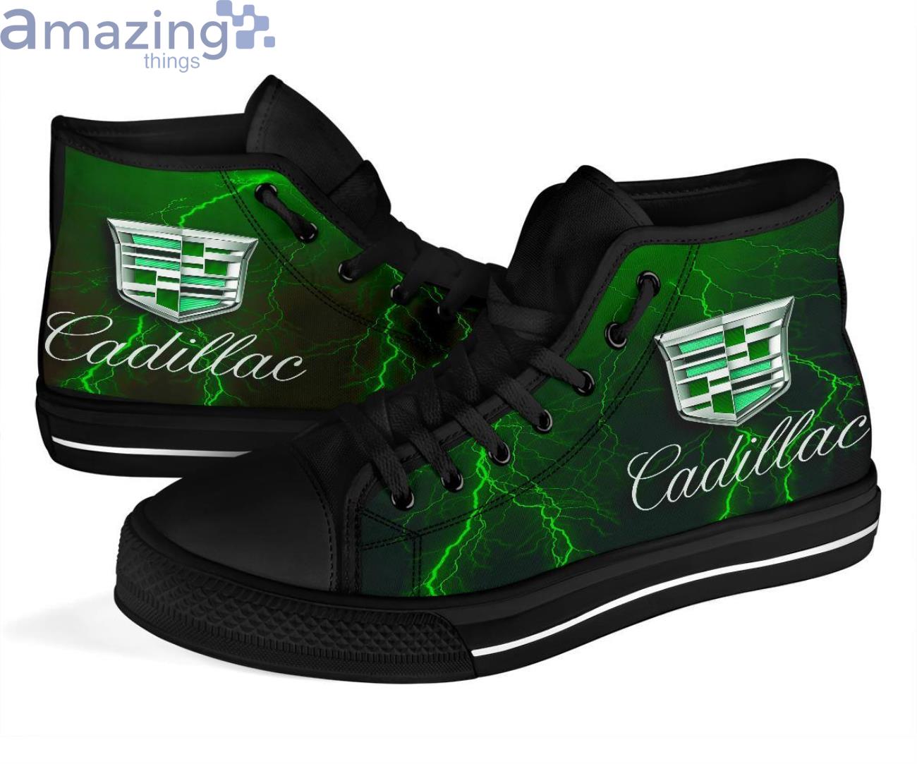 Cadillac Thunder and Lightning Green High Top Shoes image Cadillac Thunder and Lightning Green High Top Shoes Product Photo 4