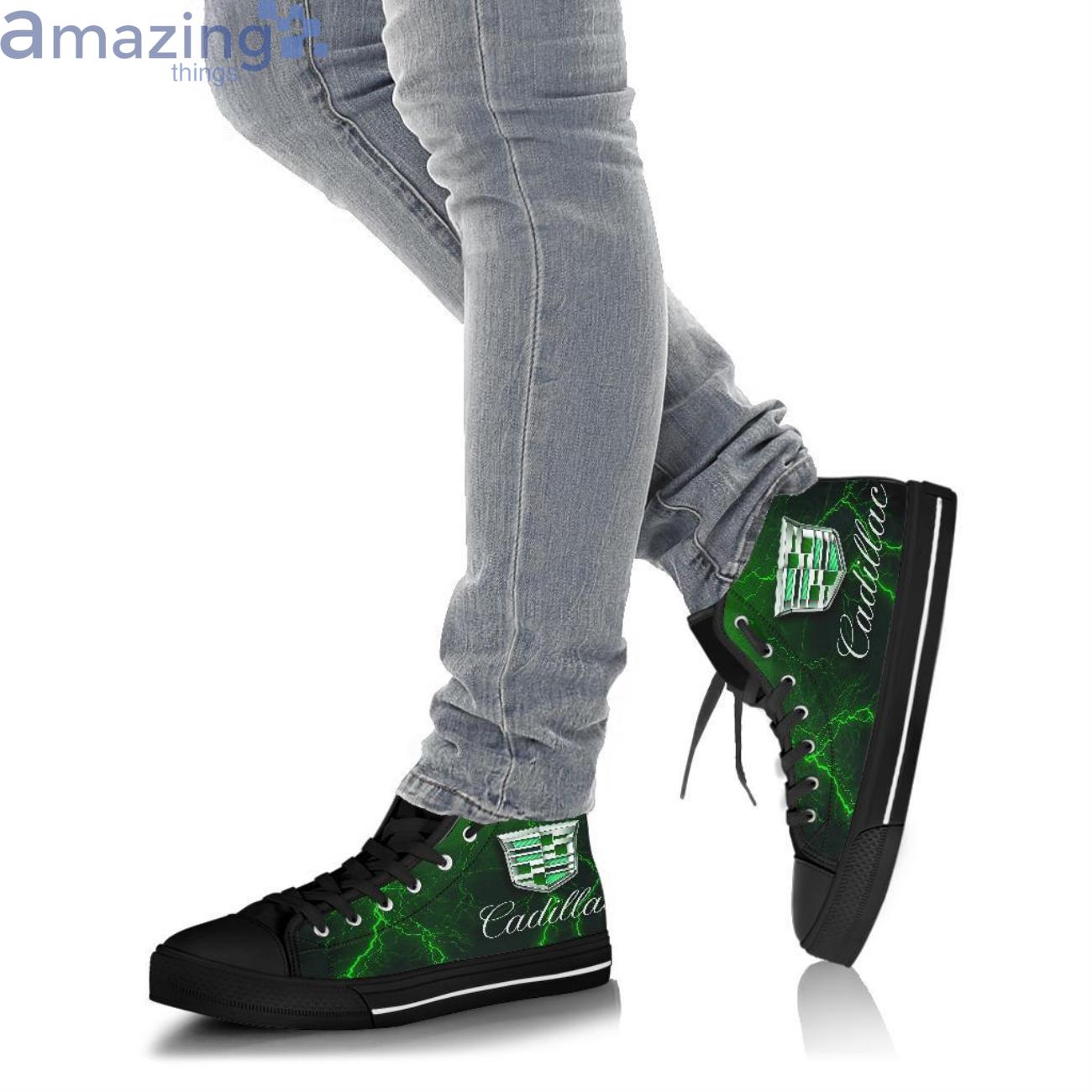 Cadillac Thunder and Lightning Green High Top Shoes image Cadillac Thunder and Lightning Green High Top Shoes Product Photo 5