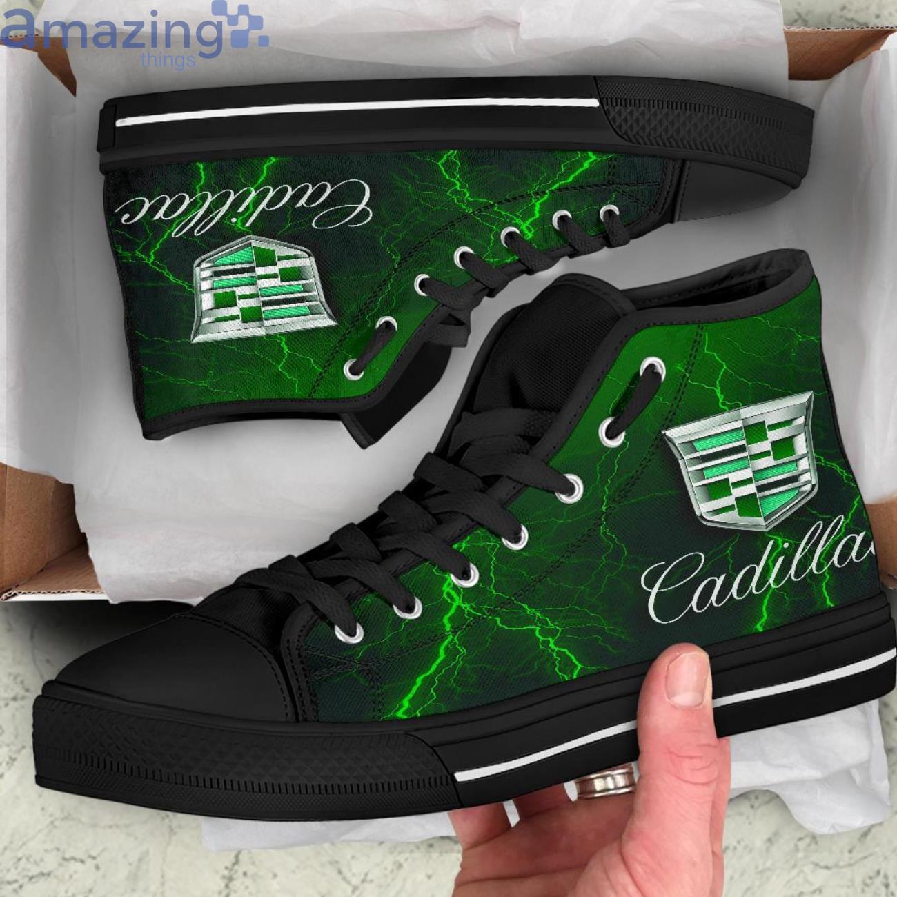 Cadillac Thunder and Lightning Green High Top Shoes image Cadillac Thunder and Lightning Green High Top Shoes Product Photo 6