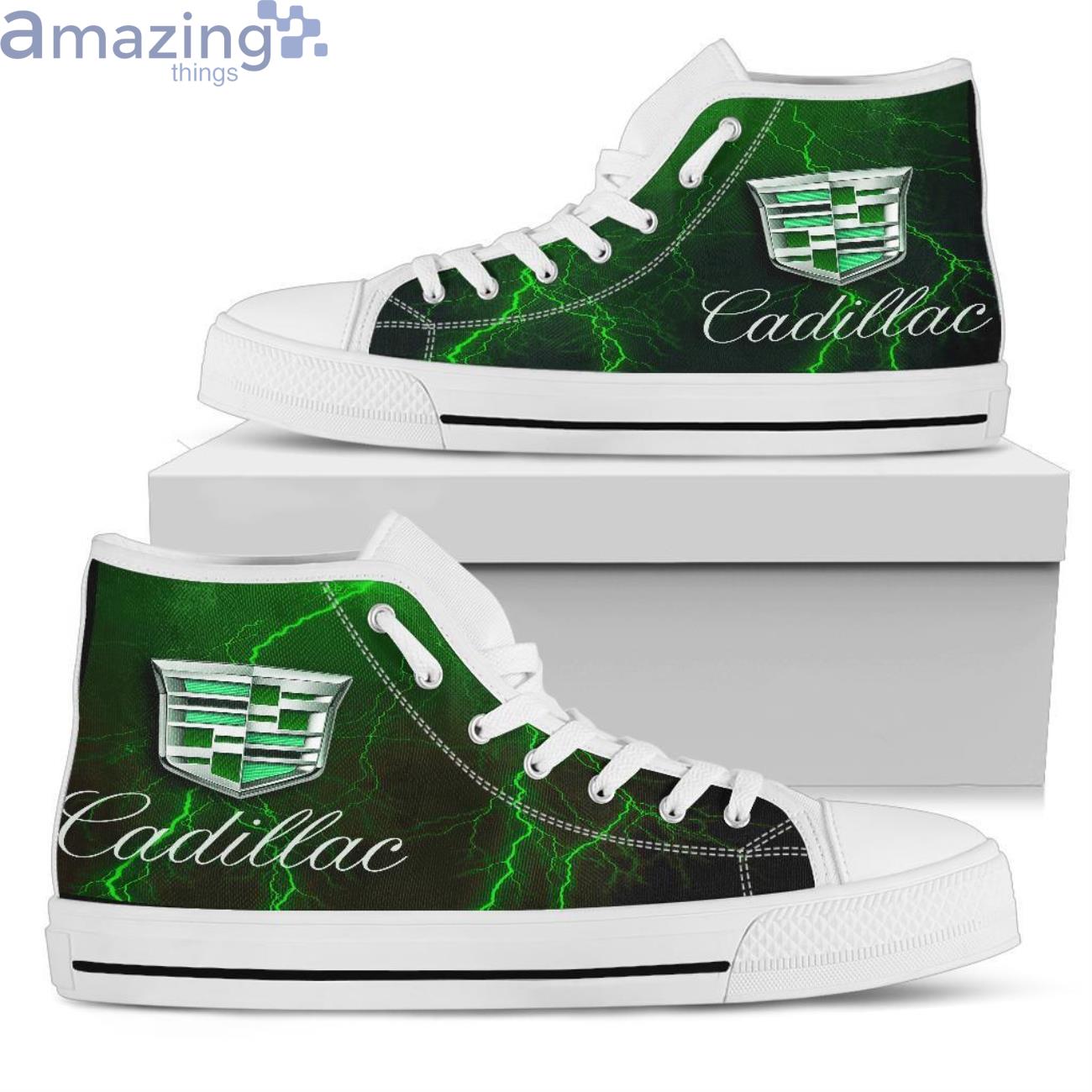 Cadillac Thunder and Lightning Green High Top Shoes image Cadillac Thunder and Lightning Green High Top Shoes Product Photo 7