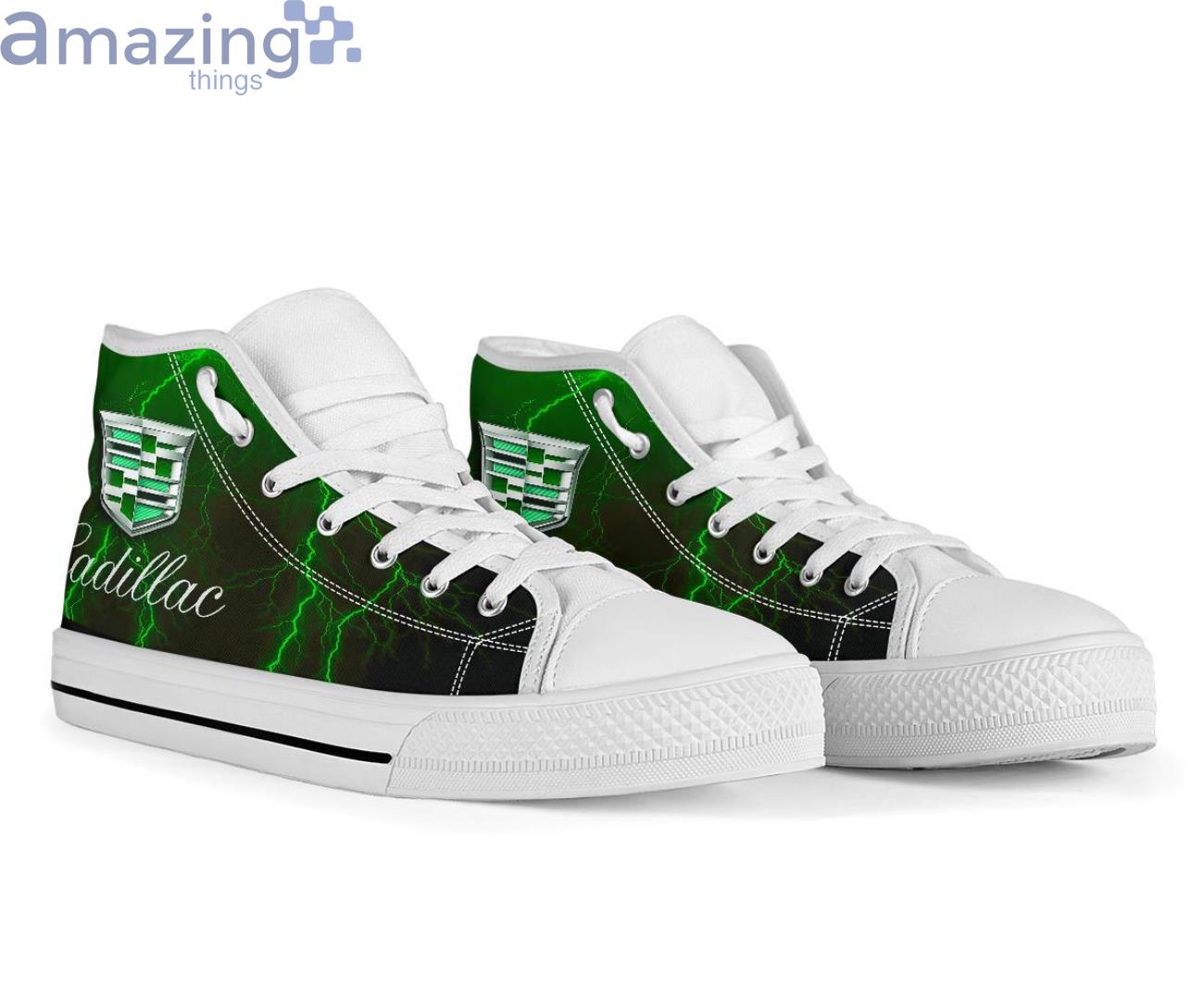 Cadillac Thunder and Lightning Green High Top Shoes image Cadillac Thunder and Lightning Green High Top Shoes Product Photo 8