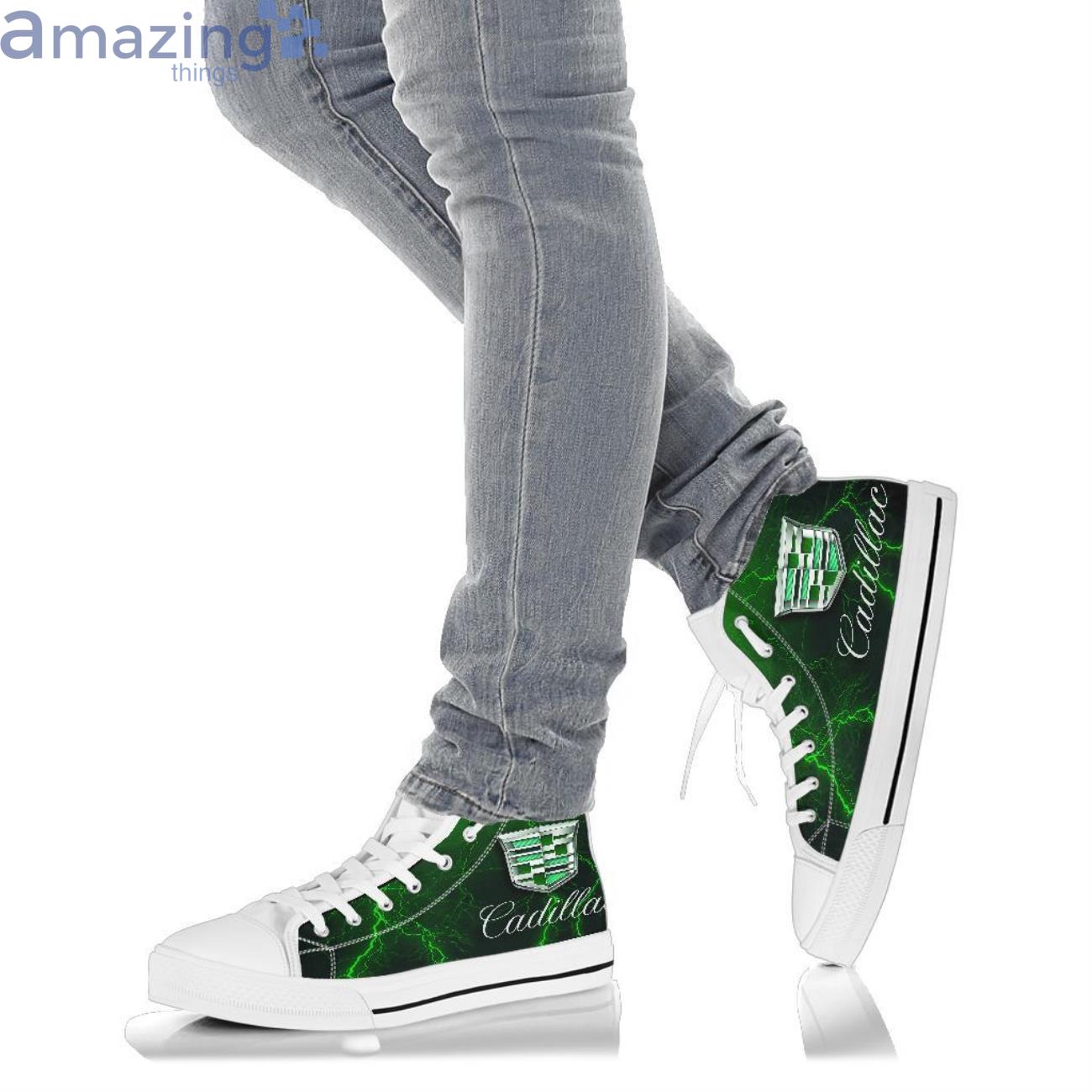 Cadillac Thunder and Lightning Green High Top Shoes image Cadillac Thunder and Lightning Green High Top Shoes Product Photo 10