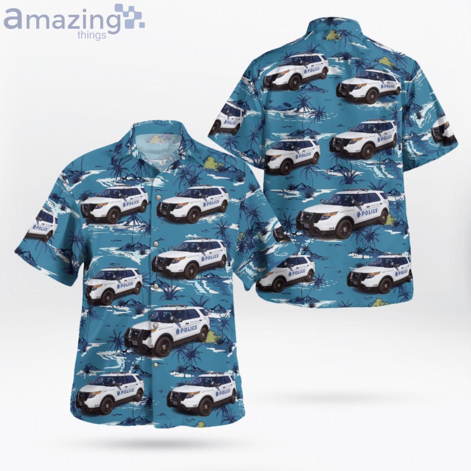 California Santa Monica Police Department Ford Police Interceptor Utility Hawaiian Shirt image California Santa Monica Police Department Ford Police Interceptor Utility Hawaiian Shirt Product Photo 1 Product photo 1