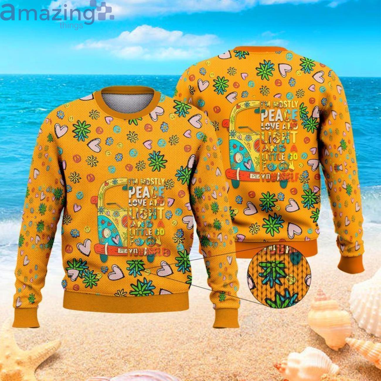 Camping And Peace Love Orange For Camping Lovers All Over Print 3D Sweater Product Photo 1