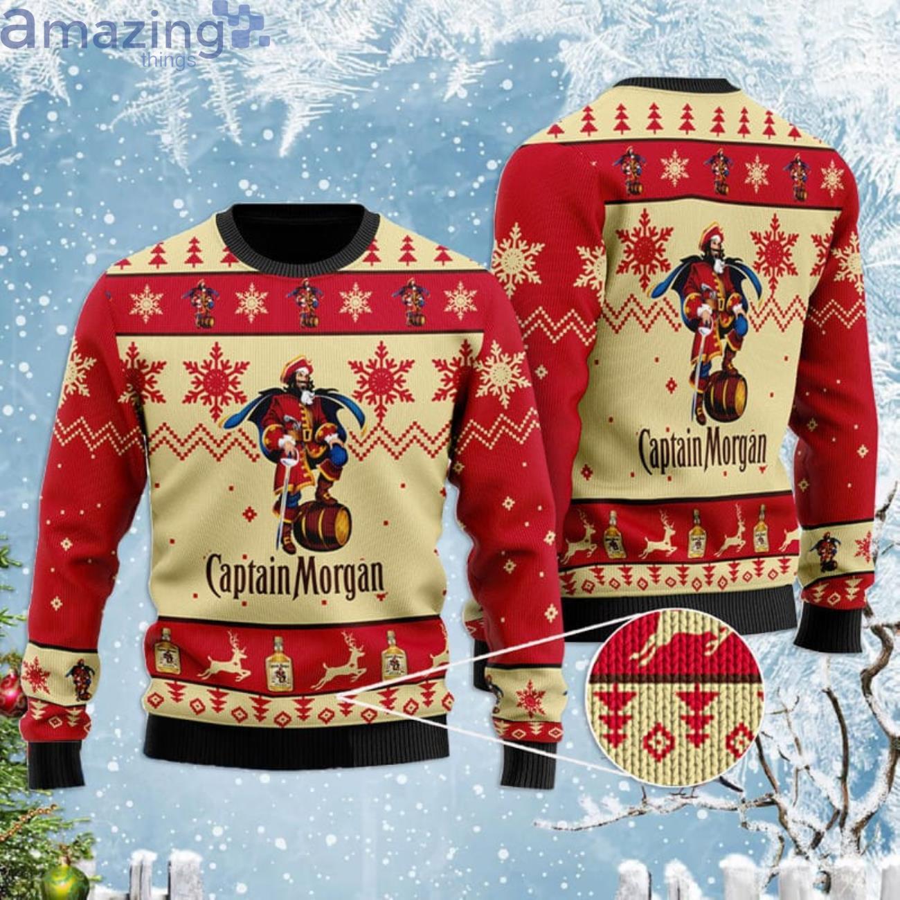 Captain Morgan Red Ugly Christmas Sweater Product Photo 1