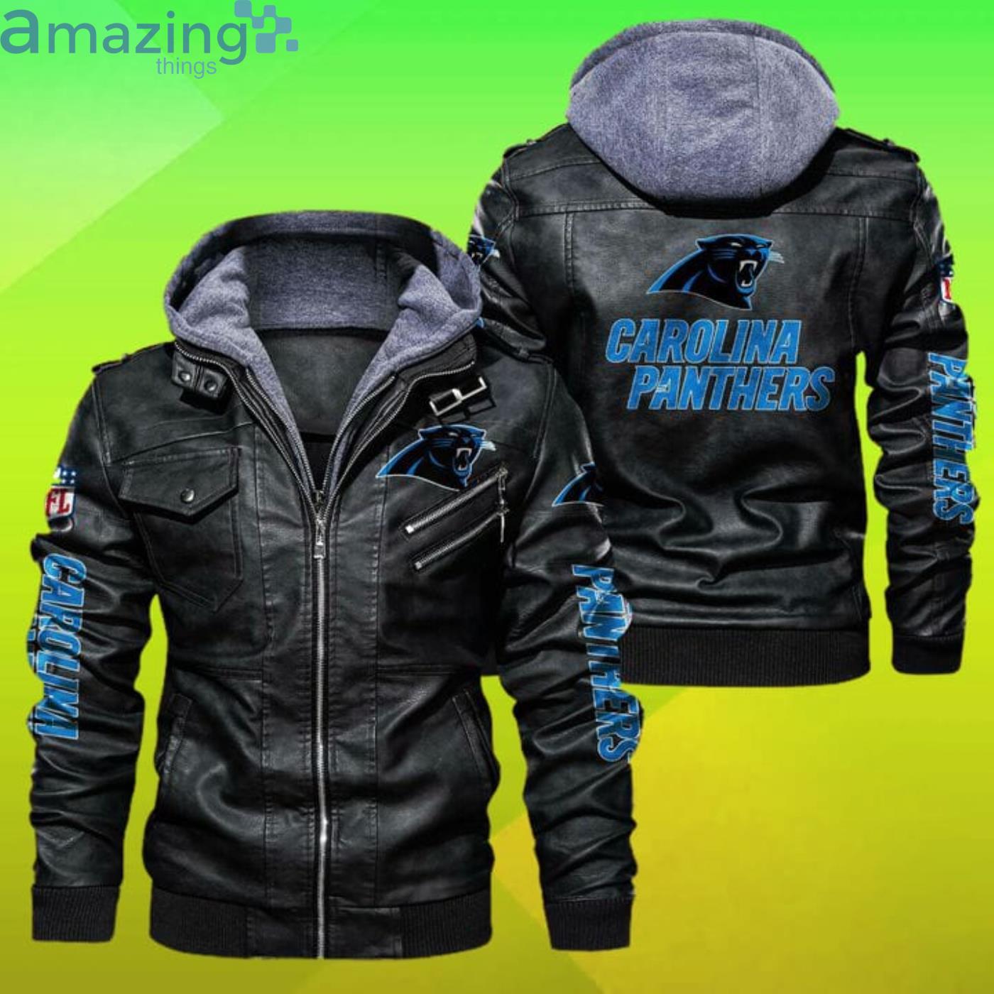 Carolina Panthers 2D Leather Jacket Product Photo 1