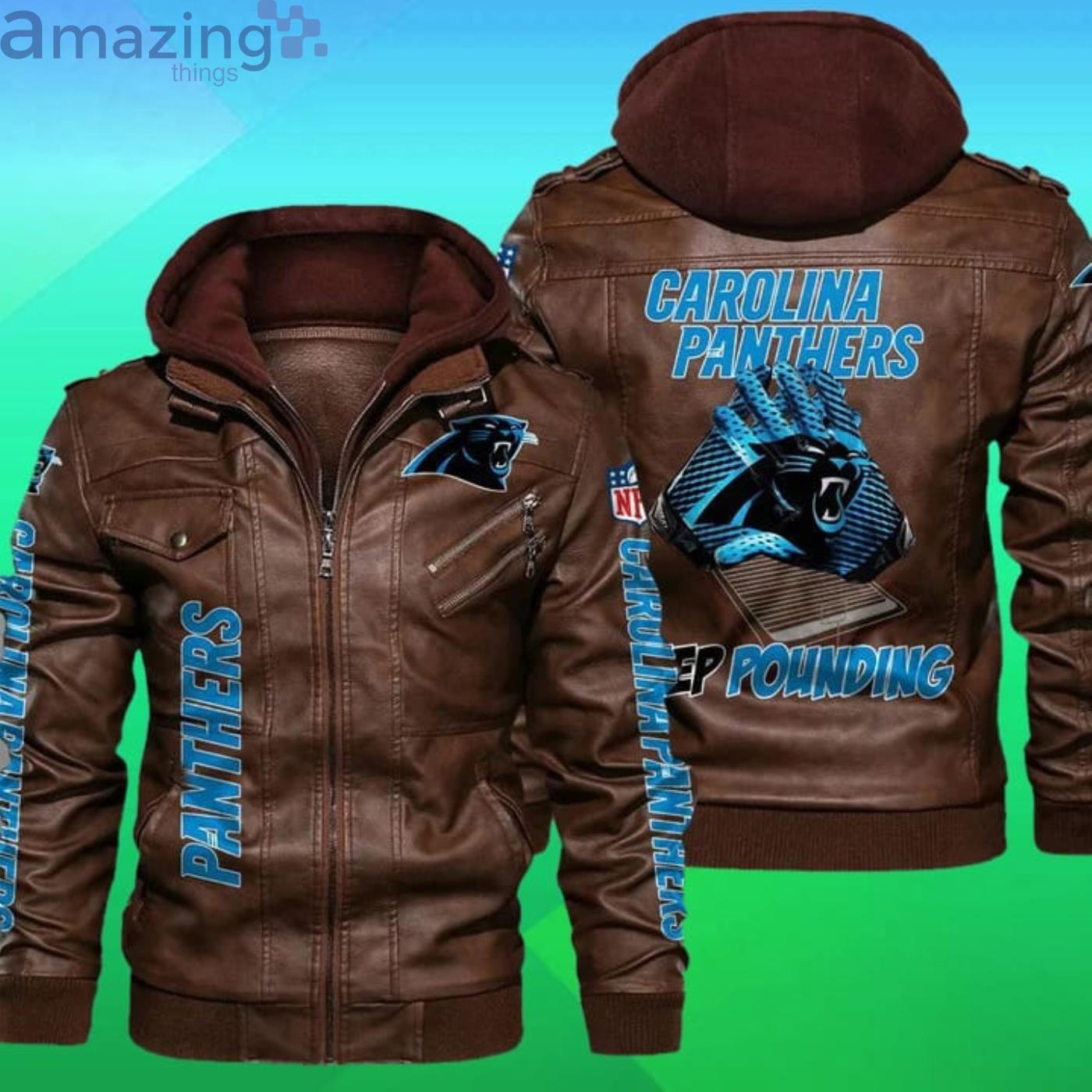 Carolina Panthers Leather Jacket For Men