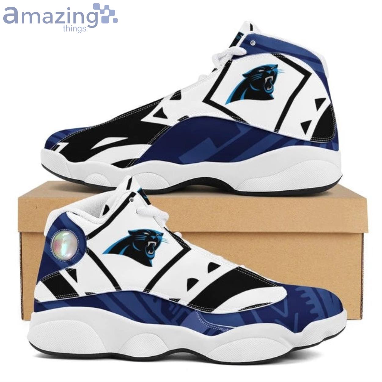 Carolina Panthers Team Air Jordan 13 Shoes For Fans Product Photo 1