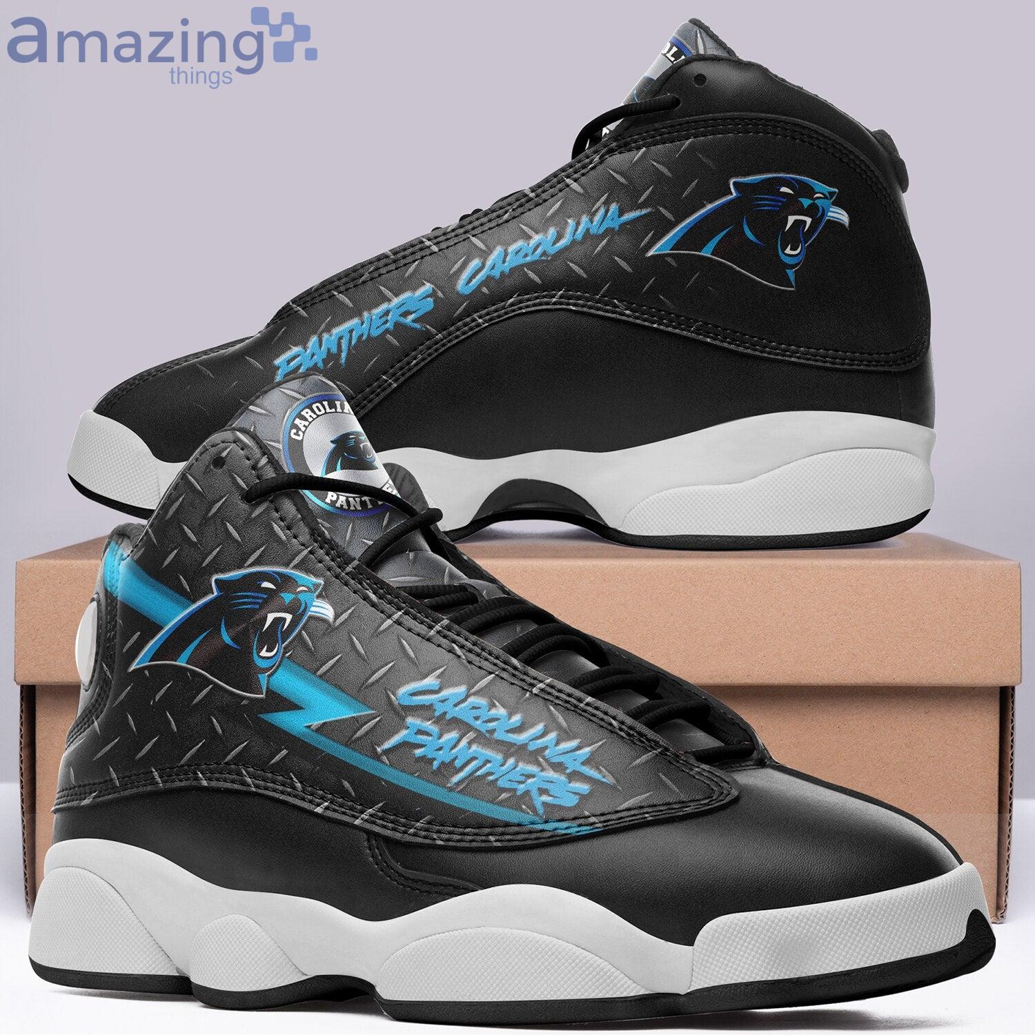 Carolina Panthers Team Air Jordan 13 Sneaker Shoes image Carolina Panthers Team Air Jordan 13 Sneaker Shoes Product Photo 3