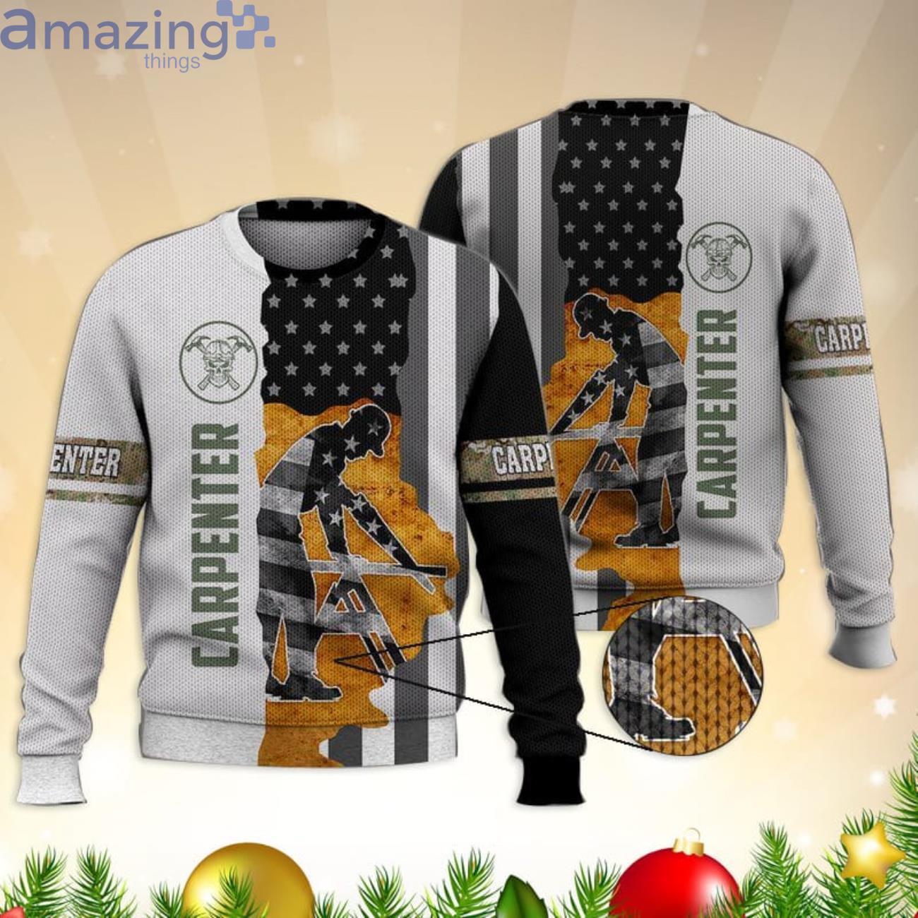 Carpenter Army American Flag 3D All Over Printed Sweater Product Photo 1 Carpenter Army American Flag 3D All Over Printed Sweater Product Photo 1