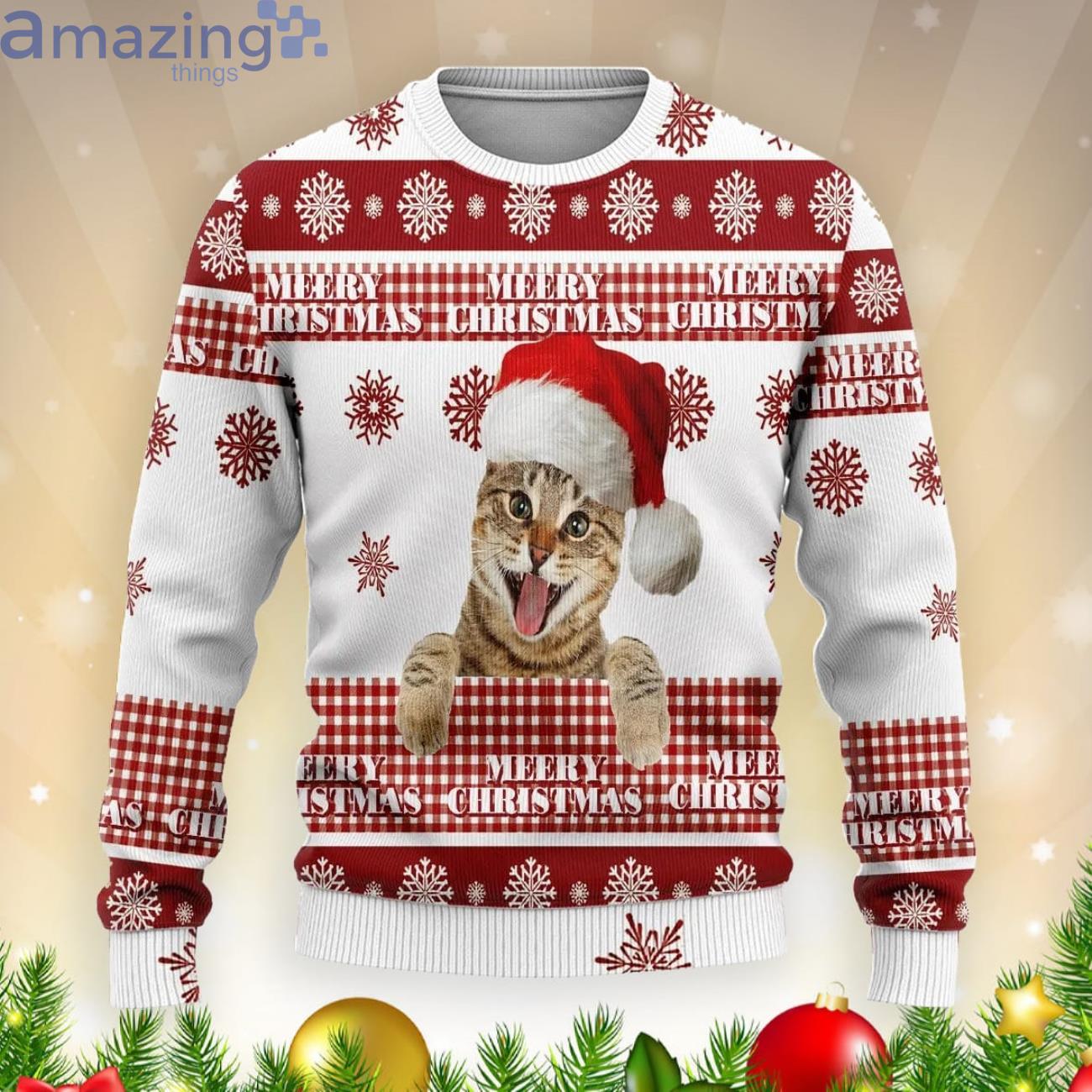 Cat Christmas Gift Ugly Christmas Sweater Product Photo 1 Cat Christmas Gift Ugly Christmas Sweater Product Photo 1