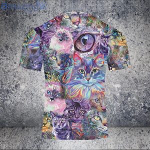 Cat Colorful Hawaii Unisex 3D T-Shirt For Cat Lover Product Photo 2