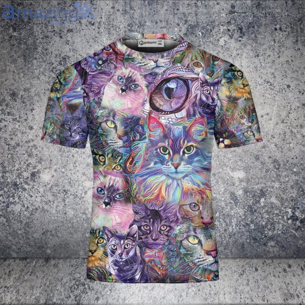 Cat Colorful Hawaii Unisex 3D T-Shirt For Cat Lover Product Photo 3