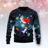 Cat Galaxy Planet Funny Cat Ugly Christmas Sweater