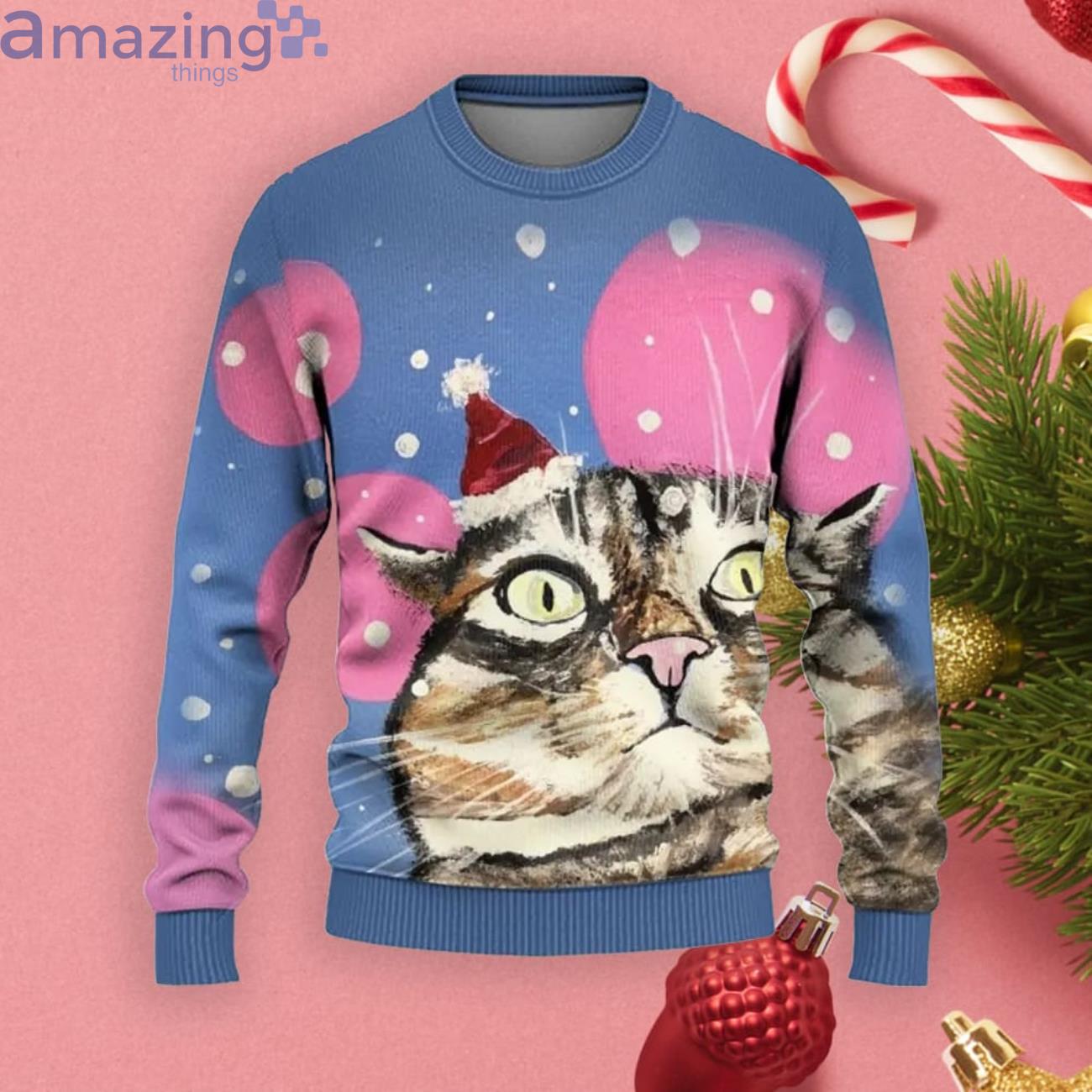 Cat Lover Christmas Gift Ugly Christmas Sweater Product Photo 1 Cat Lover Christmas Gift Ugly Christmas Sweater Product Photo 1