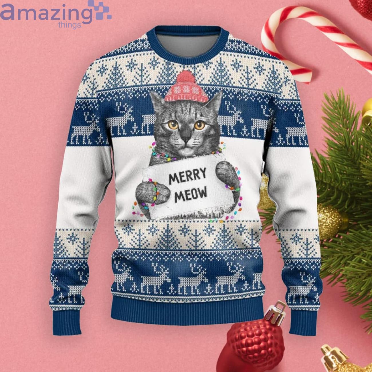 meow christmas sweater