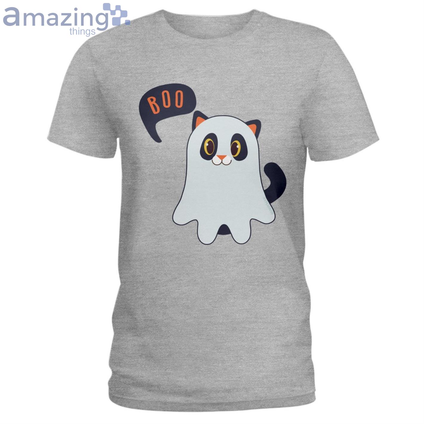 Cat Says Boo Halloween Lovely T Shirt image Cat Says Boo Halloween Lovely T-Shirt Product Photo 2