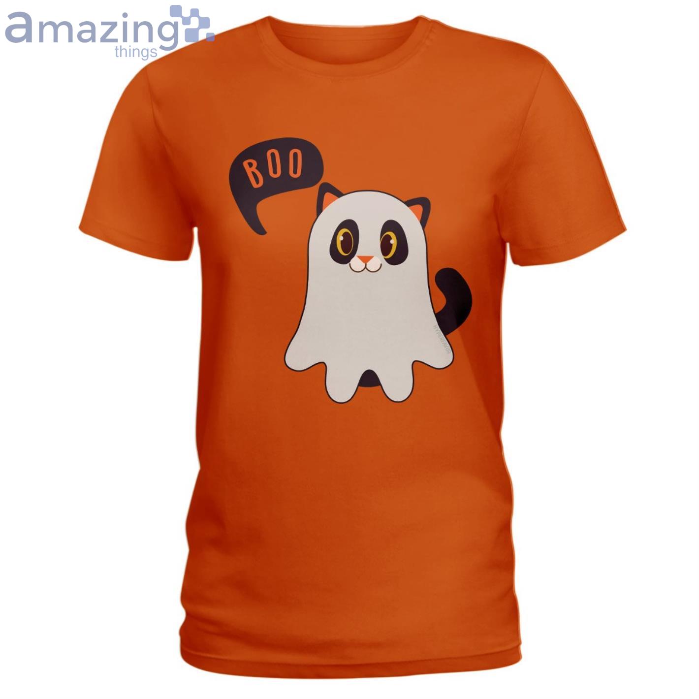 Cat Says Boo Halloween Lovely T Shirt image Cat Says Boo Halloween Lovely T-Shirt Product Photo 4