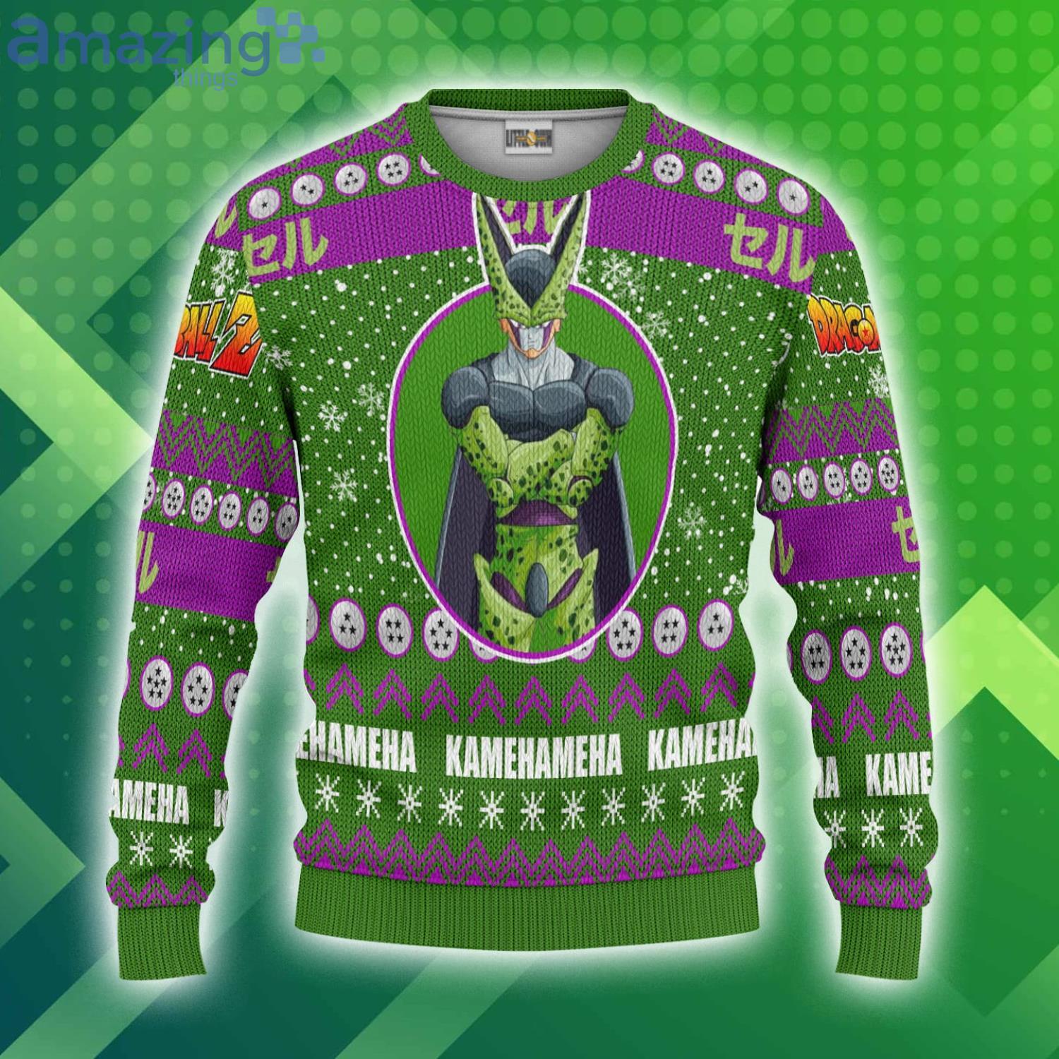 Cell Custom Christmas Ugly Sweater Dragon Ball Anime 3D Sweater Product Photo 1