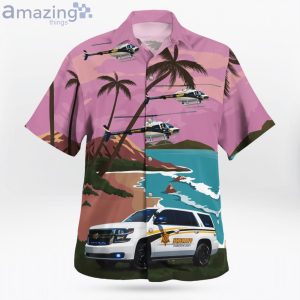 Charleston County Sheriff 2017 Chevrolet Tahoe & Bell Oh-58 Kiowa Hawaiian Shirt Product Photo 2