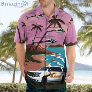 Charleston County Sheriff 2017 Chevrolet Tahoe & Bell Oh-58 Kiowa Hawaiian Shirt Product Photo 3