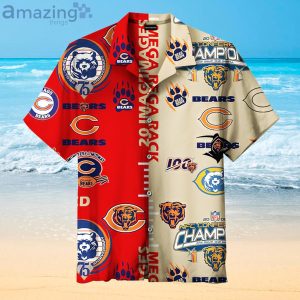 Chicago Bears Champions Print Unisex Fans Gift Logo Sport Lover Hawaiian Shirt Product Photo 1