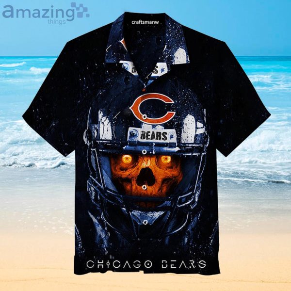 Chicago Bears Skull Print Unisex Fans Gift Logo Sport Lover Hawaiian Shirt Product Photo 1