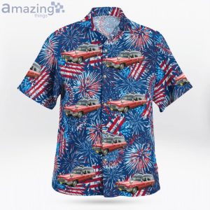Chicago Fire Department 1970 Cadillac Ambulance 4Th Of July Hawaiian Shirt Product Photo 2