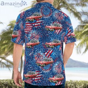 Chicago Fire Department 1970 Cadillac Ambulance 4Th Of July Hawaiian Shirt Product Photo 4