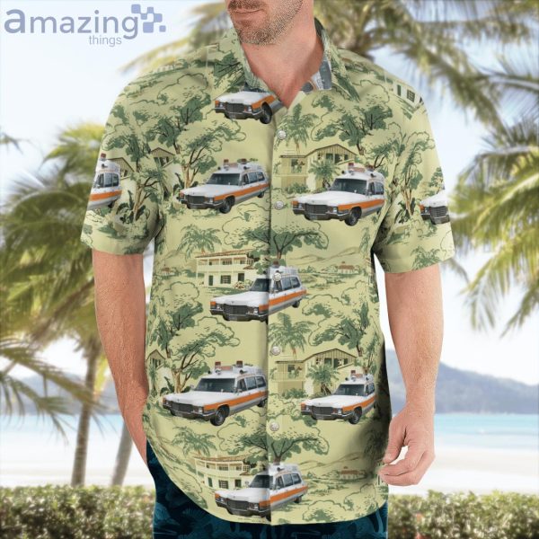 Chicago Llinois 1969 Cadillac Superior Ambulance Service Hawaiian Shirt Product Photo 3