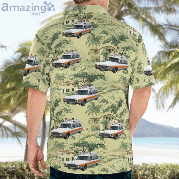 Chicago Llinois 1969 Cadillac Superior Ambulance Service Hawaiian Shirt Product Photo 4