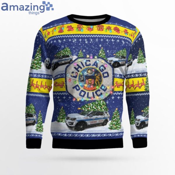 Chicago Police Ford Police Interceptor Utility ChristmasSweater Product Photo 2