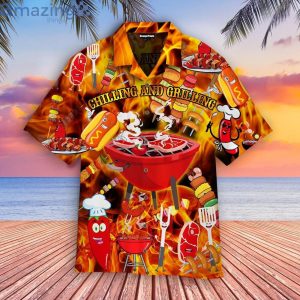 Chilling And Grilling Bbq Hawaiian Aloha Hawaiian Shirt For Men And Womenproduct photo 1