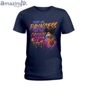 Chin Up Princess Paint Texture Ladies T-Shirt Product Photo 2