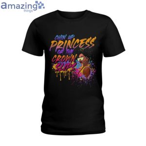 Chin Up Princess Paint Texture Ladies T-Shirt Product Photo 1