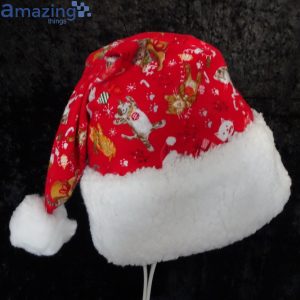 Christmas Cats Cute Pattern Christmas Santa Hat For Adult And Child Product Photo 1