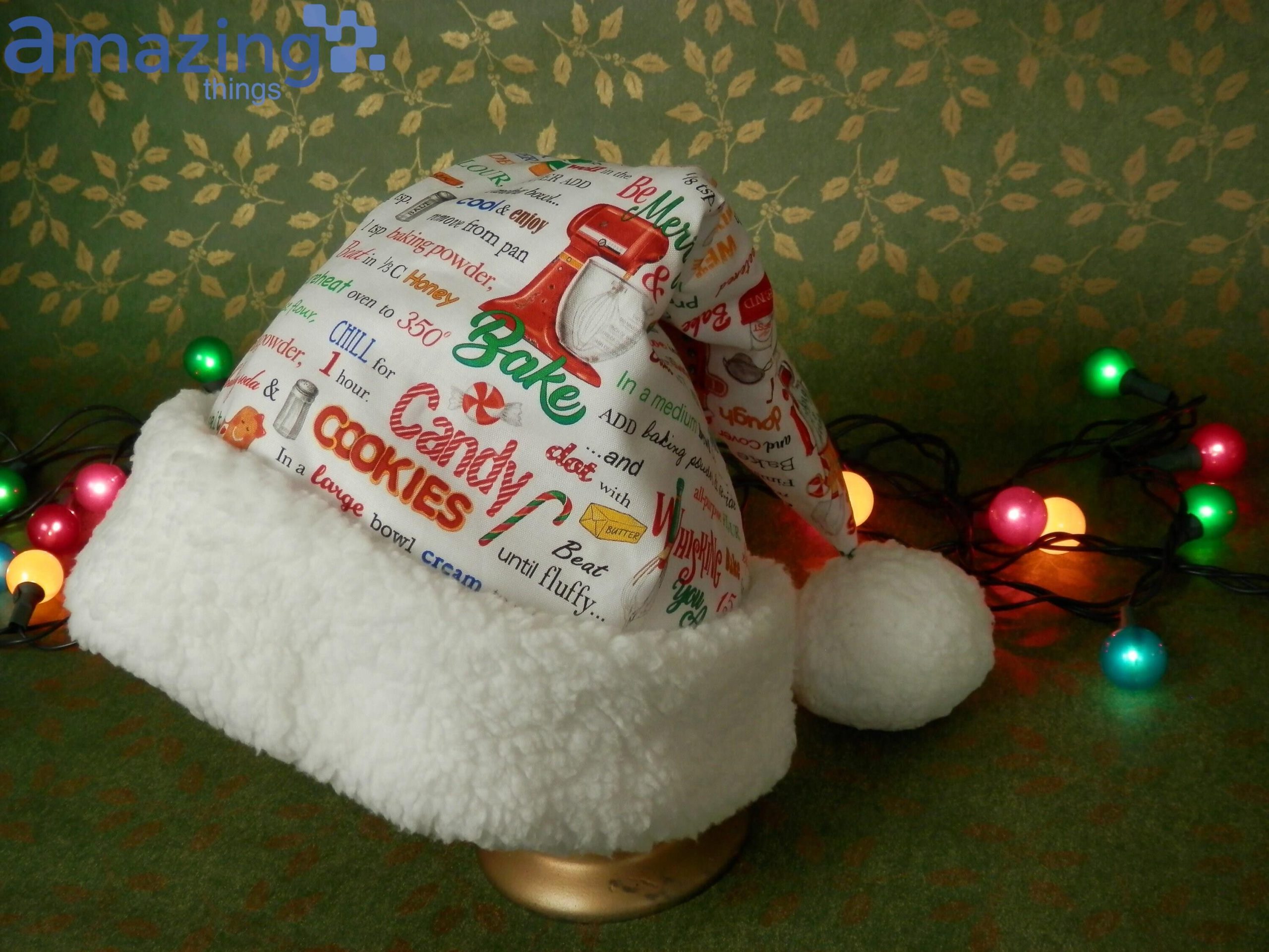 Christmas Cookie Baking Pattern Christmas Santa Hat For Adult And Child image Christmas Cookie Baking Pattern Christmas Santa Hat For Adult And Child Product Photo 1 Product photo 1
