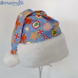 Christmas Cookies And Snowflake Drop Christmas Santa Hat For Adult And Child Product Photo 2