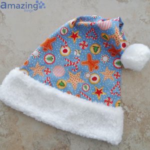 Christmas Cookies And Snowflake Drop Christmas Santa Hat For Adult And Child Product Photo 4