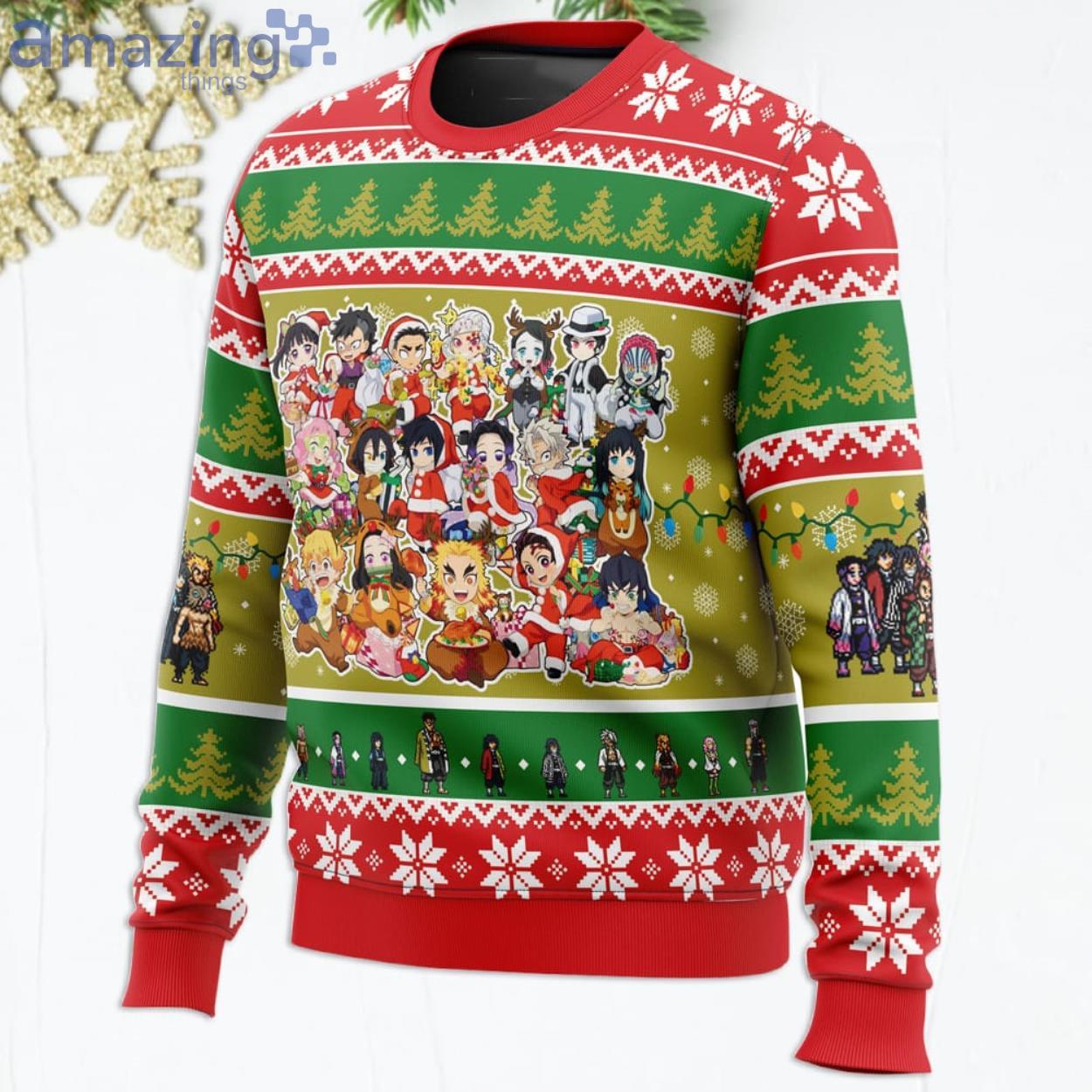 Christmas Demon Slayer Squad Demon Slayer Funny Christmas Gift Ugly Christmas Sweater image Christmas Demon Slayer Squad Demon Slayer Funny Christmas Gift Ugly Christmas Sweater Product Photo 2
