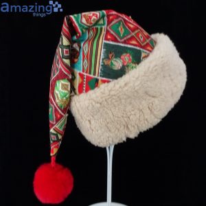 Christmas Fabric Pattern Christmas Santa Hat For Adult And Child image Christmas Fabric Pattern Christmas Santa Hat For Adult And Child Product Photo 2