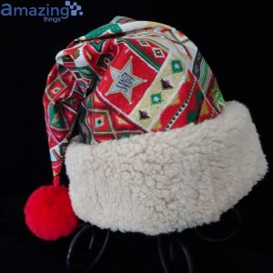 Christmas Fabric Pattern Christmas Santa Hat For Adult And Child Product Photo 1