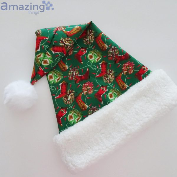 Christmas Gift Box Pattern Christmas Santa Hat For Adult And Child Product Photo 3