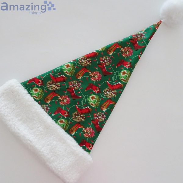 Christmas Gift Box Pattern Christmas Santa Hat For Adult And Child Product Photo 4