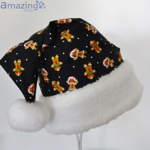 Christmas Gingerbread Cookies Pattern Christmas Santa Hat For Adult And Child Product Photo 2