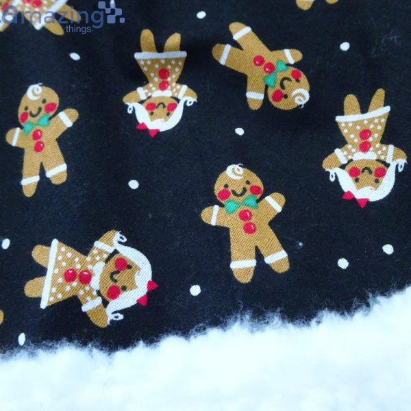 Christmas Gingerbread Cookies Pattern Christmas Santa Hat For Adult And Child Product Photo 4