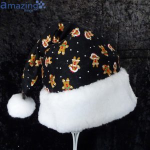 Christmas Gingerbread Cookies Pattern Christmas Santa Hat For Adult And Child Product Photo 1