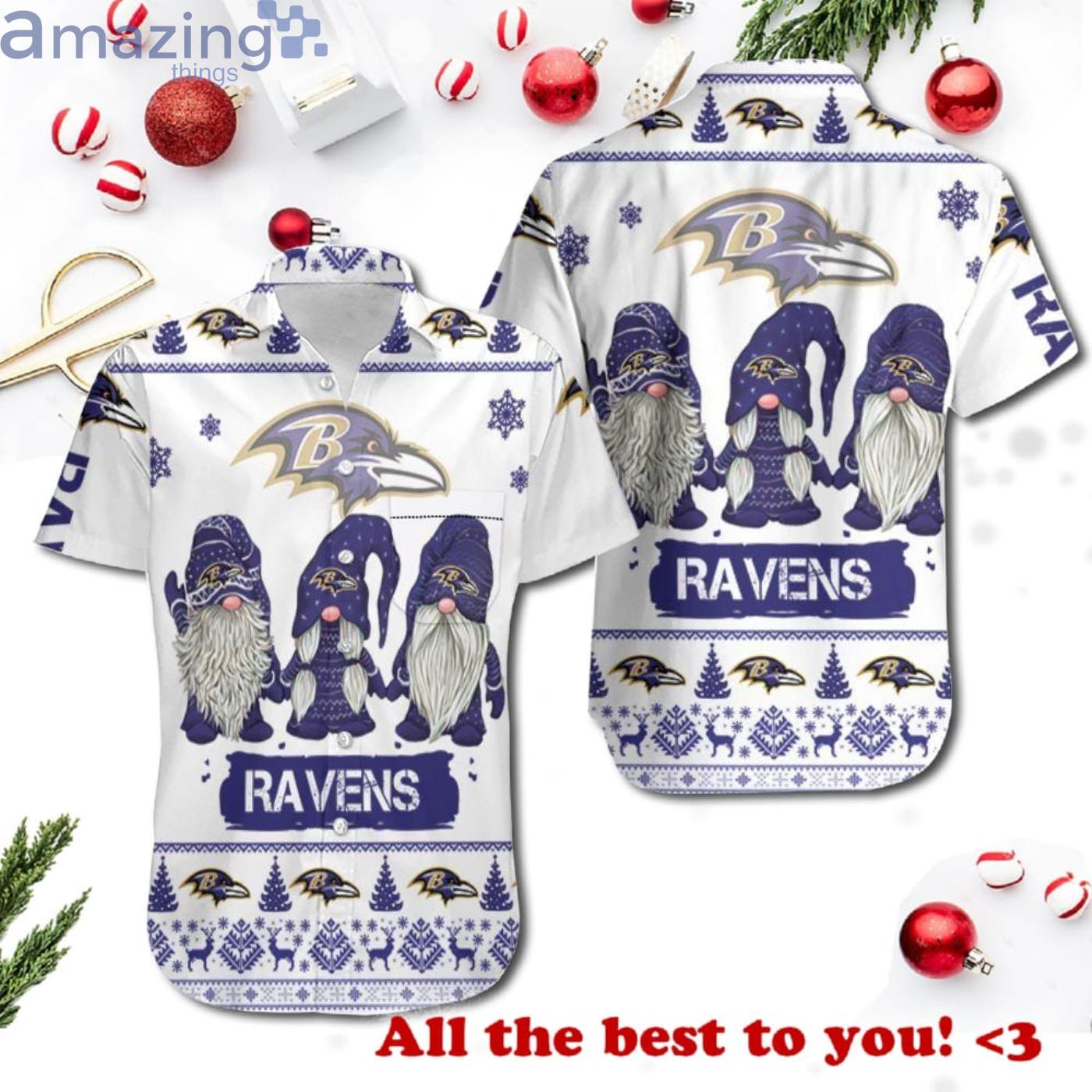 Baltimore Ravens Ugly Christmas Sweater Pattern Hawaiian Shirt