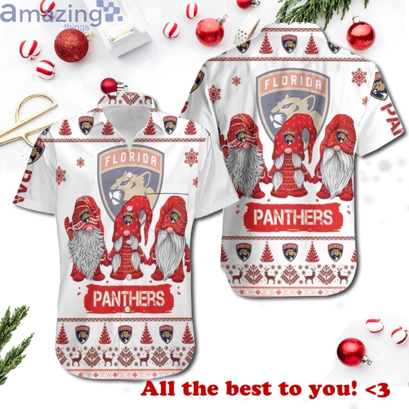 Christmas Gnomes Florida Panthers Christmas Ugly Pattern 3D Hawaiian Shrit Product Photo 1 Christmas Gnomes Florida Panthers Christmas Ugly Pattern 3D Hawaiian Shrit Product Photo 1